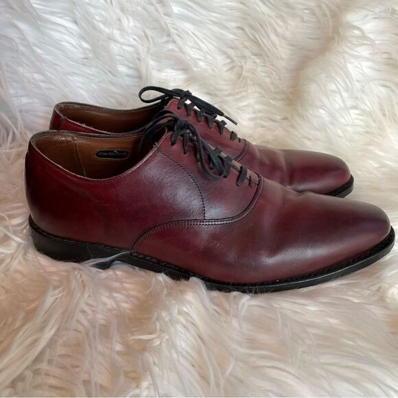Allen Edmonds CARLYLE Men's Leather Plain-Toe Oxfords 10 EEE Dark Chili‎ USA - Picture 1 of 11